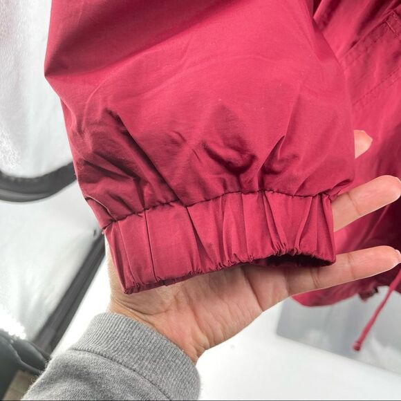 Women’s Red Removable Faux Fur Hooded Full Zip Convertible Anorak Parka Coat 1X - Picture 7 of 17